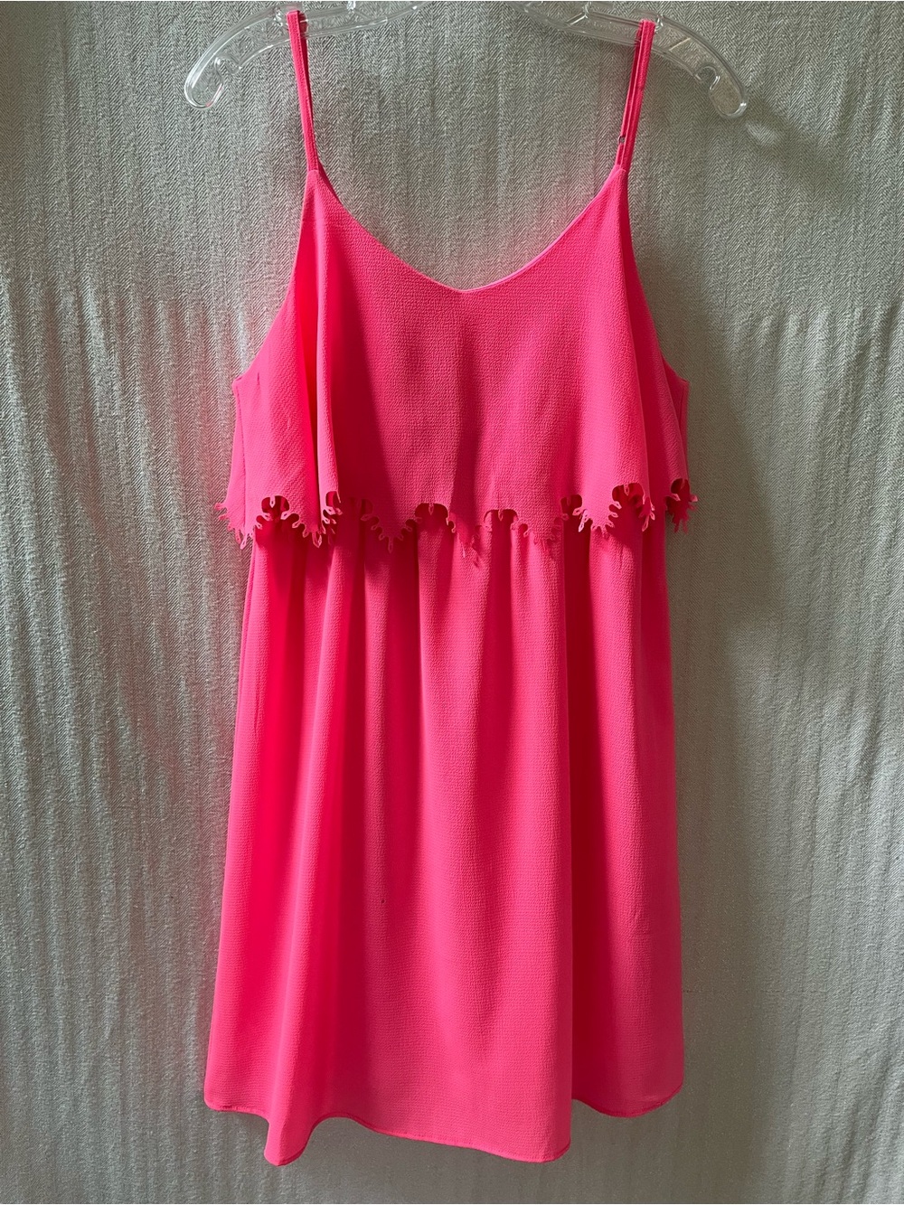 C. Luce Hot Pink Spaghetti Strap Dress